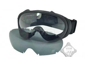 FMA OK ski goggles  black and white lenses BK TB958-BK